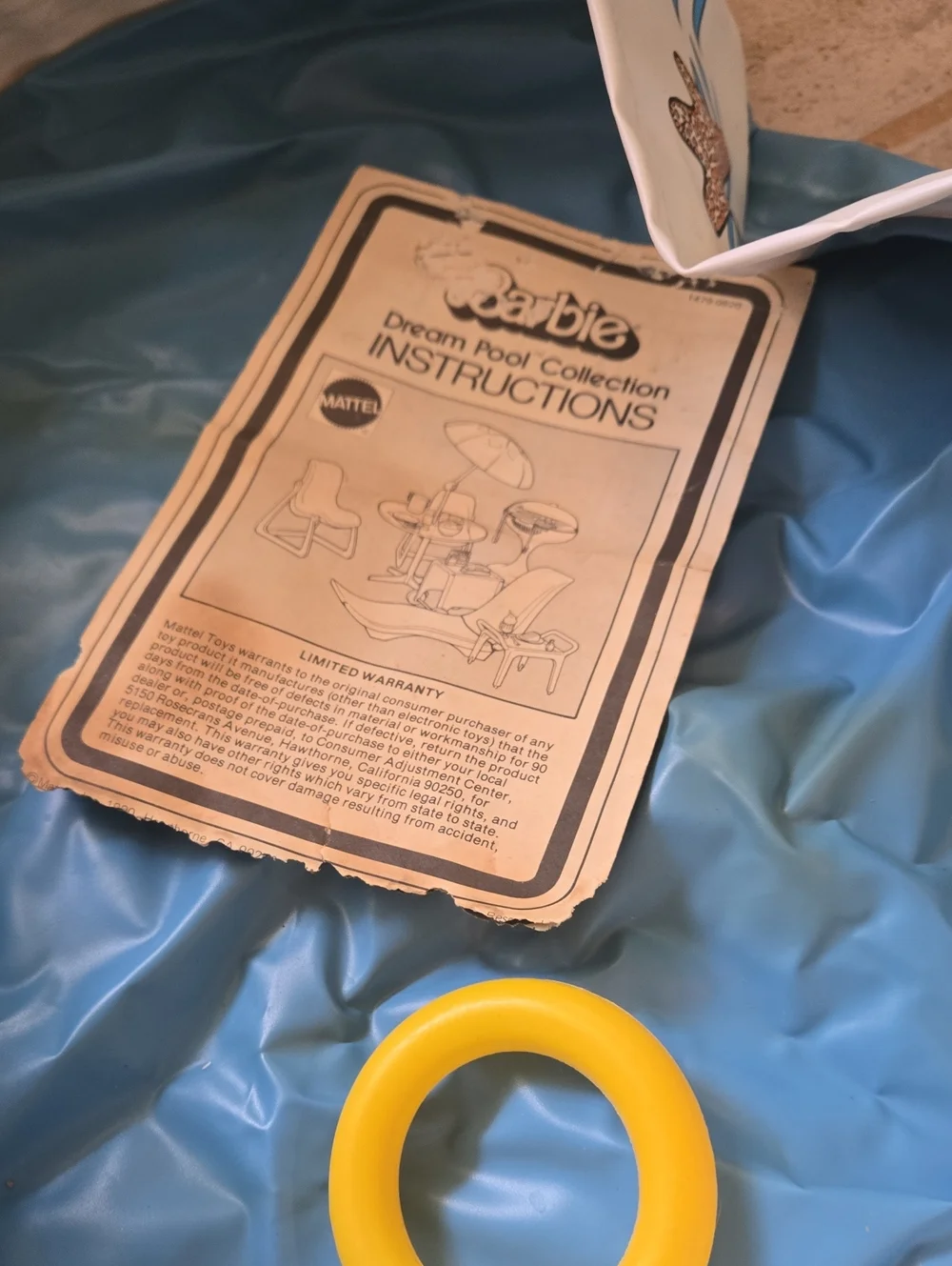Sears Vintage 1970's Pool Side Doll Play Set for 11-1/2